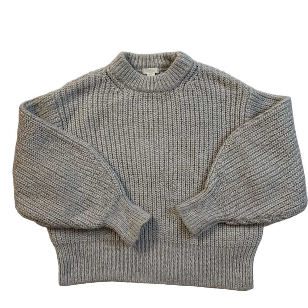 H&M Light Gray Women's Crew Neck chunky Sweater